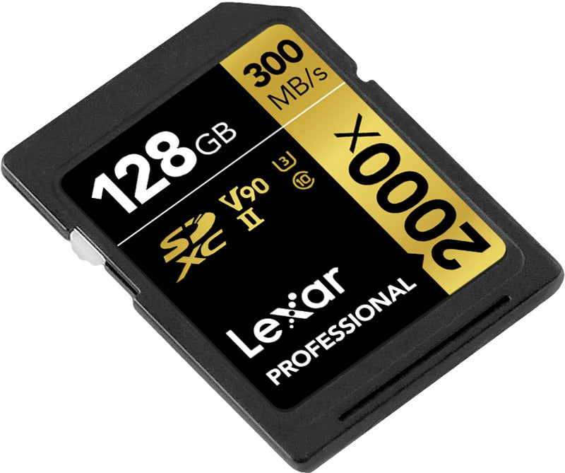 Lexar SDXC Pro 2000X UHS-II U3 R300/W260 (V90) 128GB