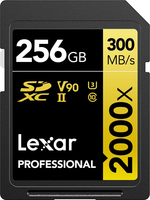 Lexar SDXC Pro 2000X UHS-II U3 R300/W260 (V90) 256GB