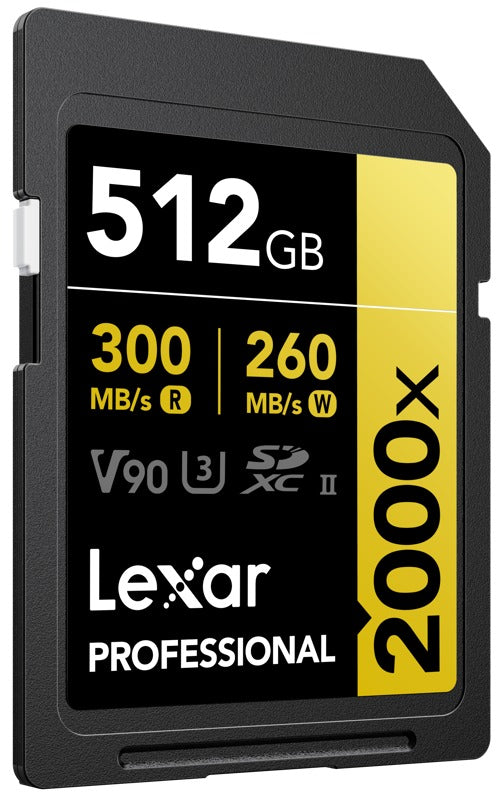 Lexar SDXC Pro 2000X UHS-II U3 R300/W260 (V90) 512GB