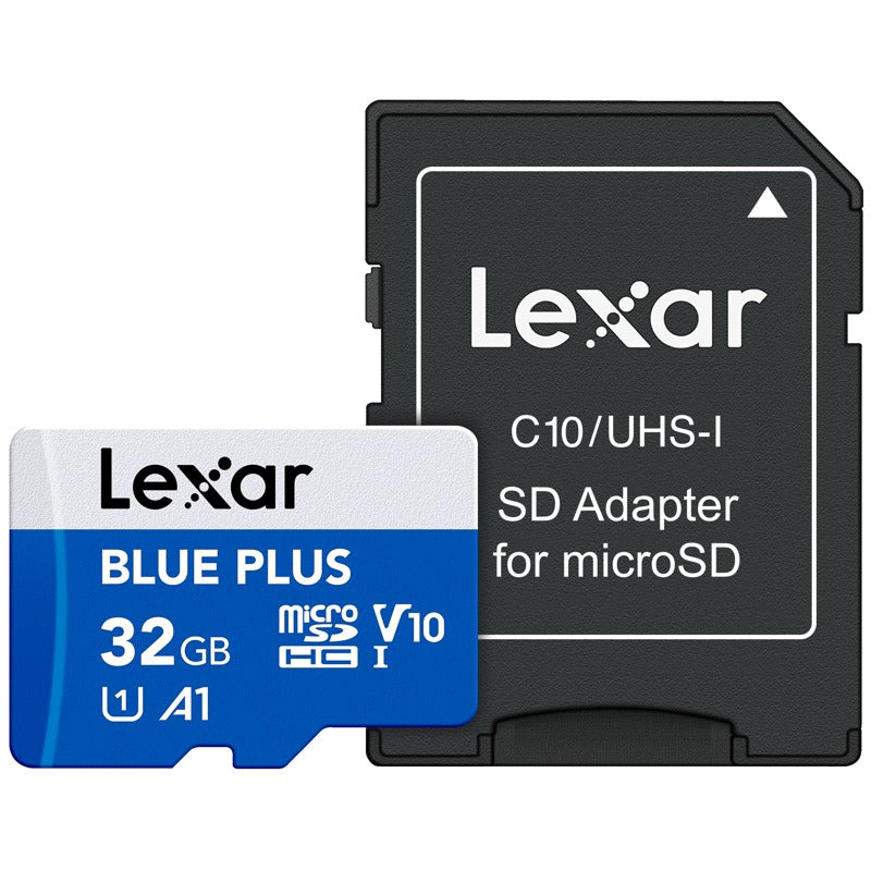 Lexar microSDHC Blue Plus UHS-I with SD adapter, up to 100MB/s read C10/A1/U1 (V10) 32