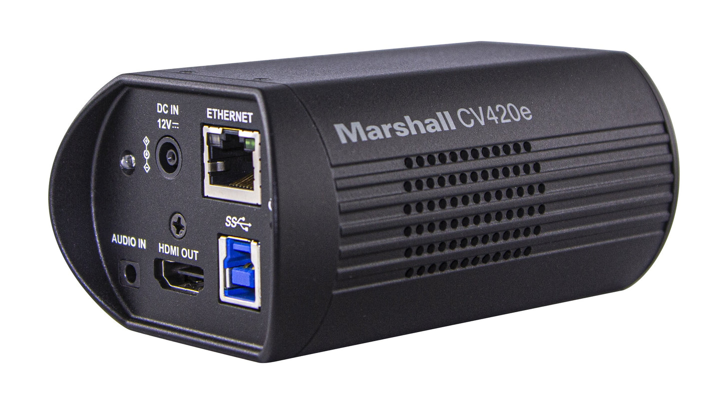 Marshall CV420e Compact UHD60fps Stream Camera with HDMI, IP and USB