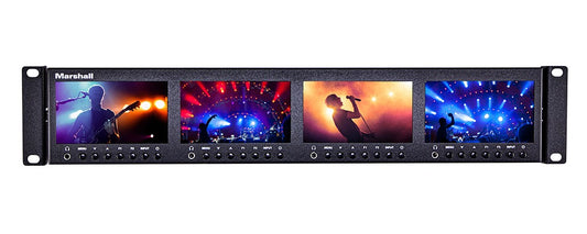 Marshall ML-454-V3 - 4 panel 4.5 inch Rackmountable Monitor with HDMI, and 3G-SDI