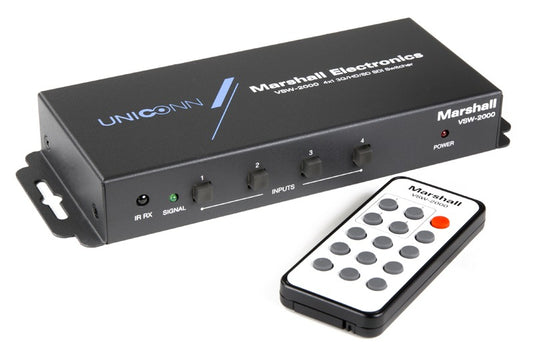 Marshall VSW-2000 - 4-Input 3G-SDI Switcher with 3G-SDI Program Output (RS-232 Remote Control)