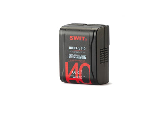 SWIT Mino-S140 | USB-C, tiny size with 140Wh pocket mini battery, USB-A/USB-C/D-tap, V-Mount, also ideal for long term use or high power draw lights