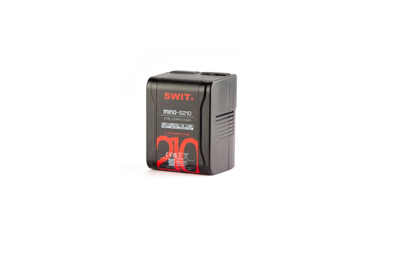 SWIT Mino-S210 | USB-C, tiny size with 210Wh pocket mini battery, USB-A/USB-C/D-tap, V-Mount, also ideal for long term use or high power draw lights