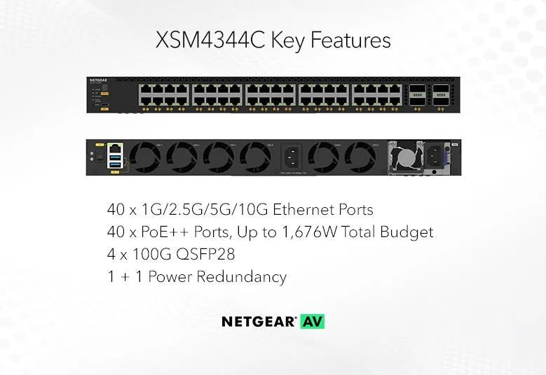 NETGEAR AV Managed Switch M4350-40X4C 03