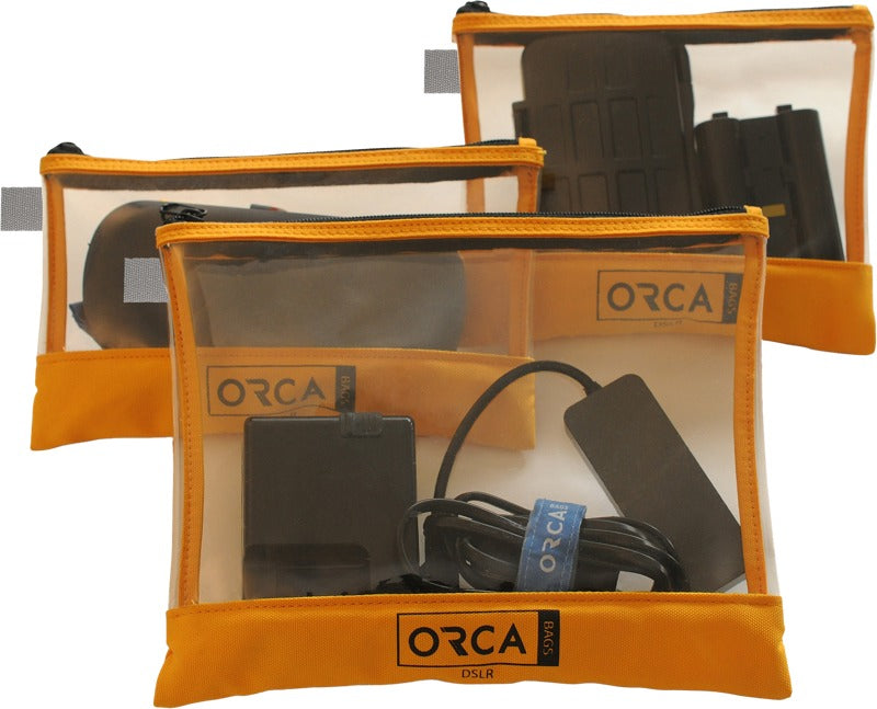 Orca OR-599 Transparent pouches Kit for DSLR Accessories (3 pcs)