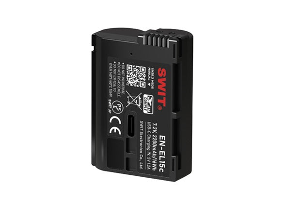 SWIT PowerCell EN-EL15c | USB-C EN-EL15c 16Wh DC battery Outlasts the Originals, with Status Indicators, for DSLR/Mirrorless e.g. Nikon Z8, Z9, ZR,Z5II cameras