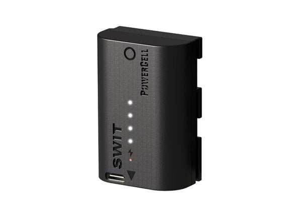 SWIT PowerCell LP-E6P | USB-C LE-E6P 16Wh DC battery Outlasts the Originals, with Status Indicators, for DSLR/Mirrorless e.g. Canon R5 C, R5 Mark II, R6, R7, C50 cameras