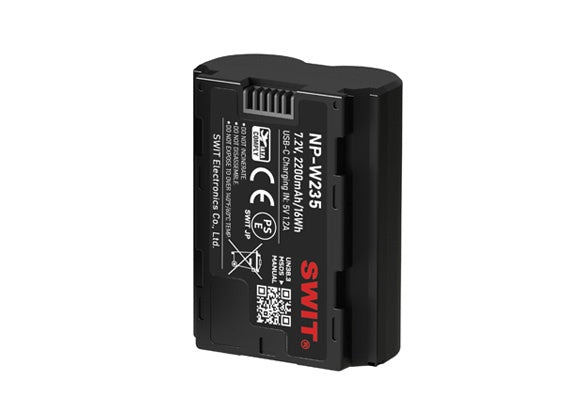 SWIT PowerCell NP-W235 | USB-C NP-W235 16Wh DC battery Outlasts the Originals, with Status Indicators, for DSLR/Mirrorless e.g. Fujifilm X-T4/T5,GFX100II,GFX50S II,GFX ETERNA 55 cameras