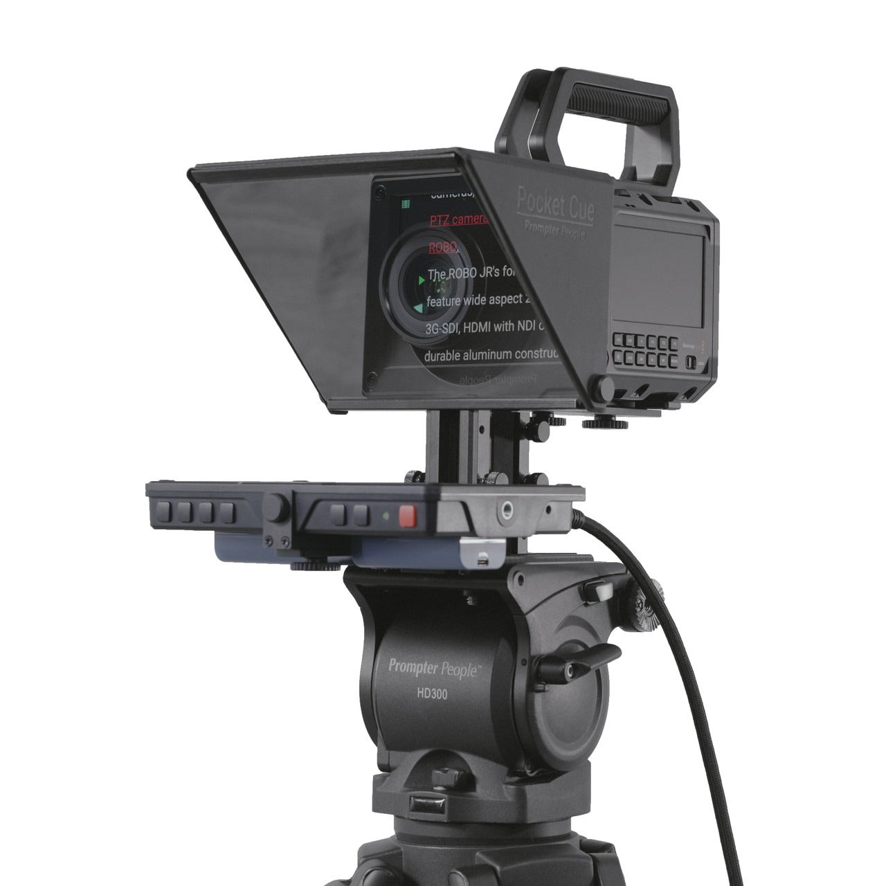 Pocket Cue V3- Compact And Modular Smart Phone Teleprompter With 1800 NIT Battery Capable 4K Monitor
