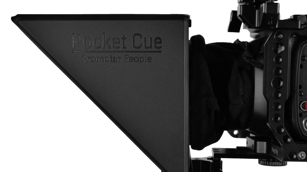 Pocket Cue V3- Compact And Modular Smart Phone Teleprompter With 1800 NIT Battery Capable 4K Monitor
