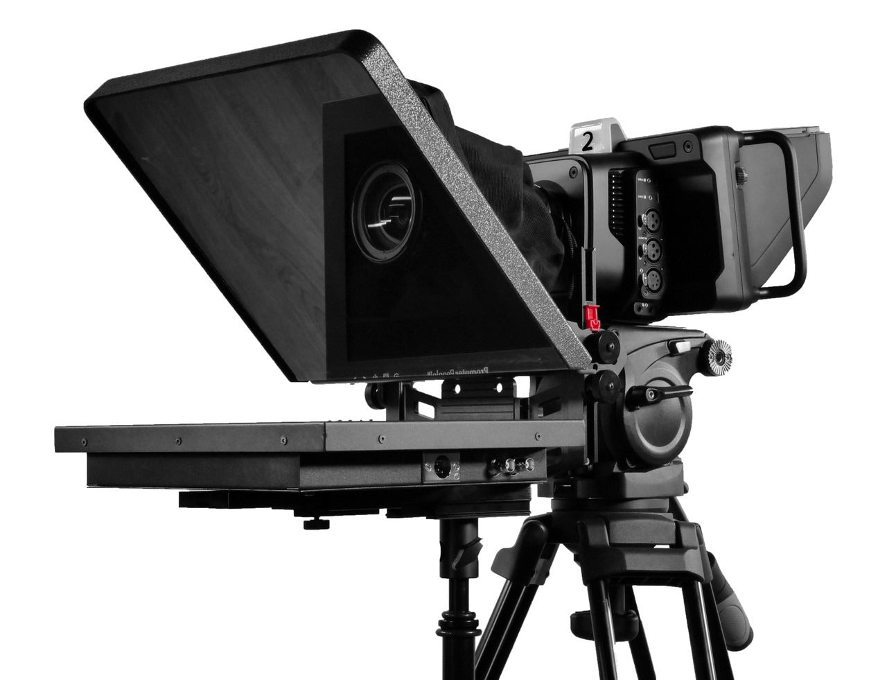 ProLine Plus 12" Freestanding Teleprompter With A Pro 400 NIT HDMI | 3G-SDI Teleprompter With 65/35 Optical Quality Glass | Free Professional Software Included