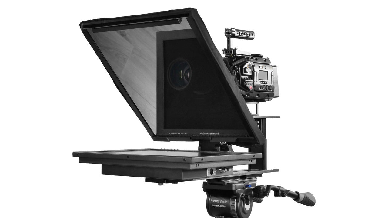 QPRO 17" Teleprompter With A Pro 400 NIT HDMI | 3G-SDI Teleprompter With 65/35 Optical Quality Glass | Free Professional Software Included