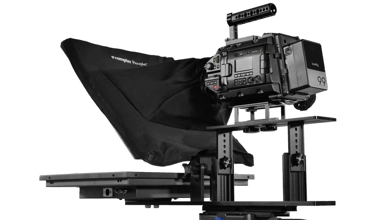 QPRO 17" Teleprompter With A Pro 400 NIT HDMI | 3G-SDI Teleprompter With 65/35 Optical Quality Glass | Free Professional Software Included