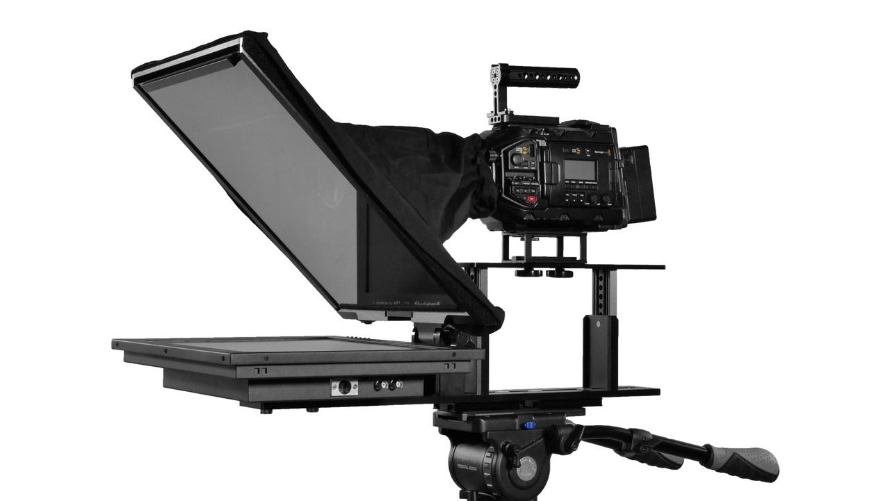 QPRO 17" Teleprompter With A Pro 400 NIT HDMI | 3G-SDI Teleprompter With 65/35 Optical Quality Glass | Free Professional Software Included