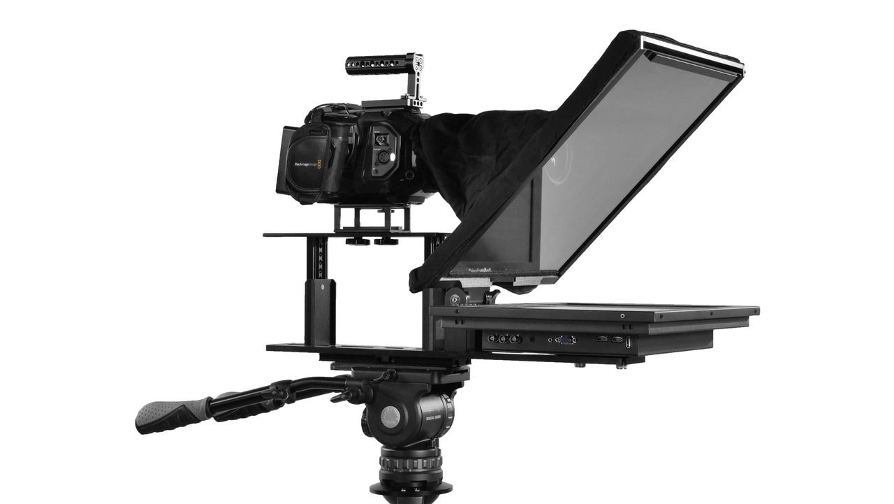 QPRO 17" Teleprompter With A Pro 400 NIT HDMI | 3G-SDI Teleprompter With 65/35 Optical Quality Glass | Free Professional Software Included