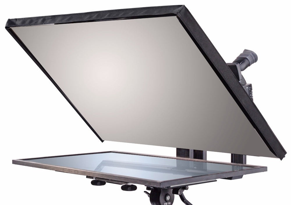 QPRO 24" 16:9 Teleprompter With A Pro 1000 NIT High Bright HDMI | 3G-SDI Teleprompter With 65/35 Optical Quality Glass | Free Professional Software Included