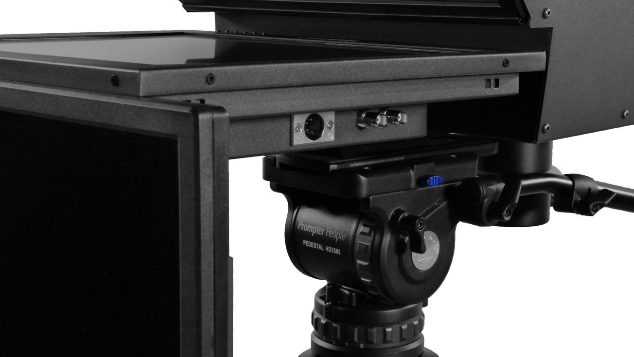 Robo Jr PTZ Teleprompter 17" 4:3 3G-SDI, HDMI 400 NIT Pro Monitor With 15.6" RGB-IPS Talent Monitor