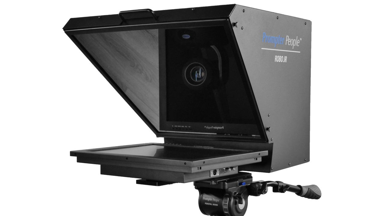 Robo Jr Small PTZ Teleprompter With 18.5" 16:9 3G-SDI, HDMI 1000 NIT Pro High Bright Monitor