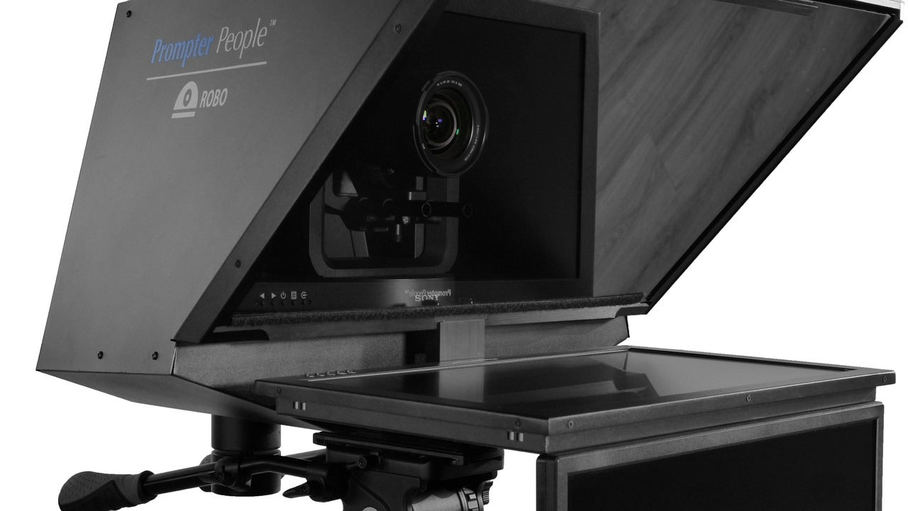 Robo PTZ Teleprompter 21.5" 16:9 3G-SDI, HDMI 400 NIT Pro Monitor With 22" RGB-IPS Talent Monitor