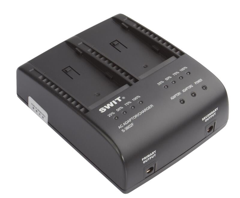 SWIT S-3602F| 2x2A DV charger compatible to Sony NP-F series