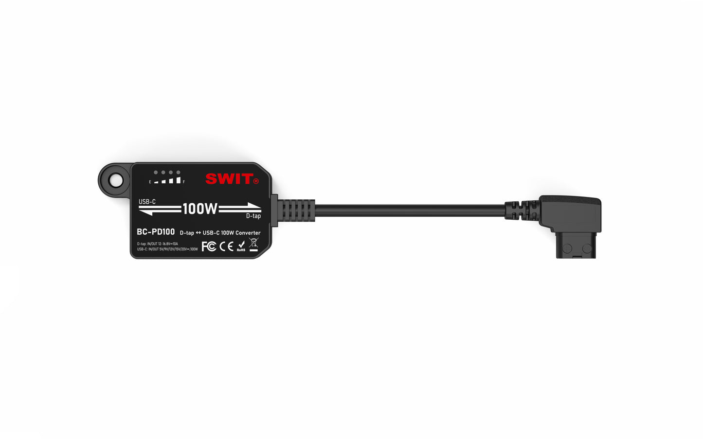SWIT BC-PD100 | D-tap to USB-C 100W Bi-directional Converter Adaptor with screw bolt