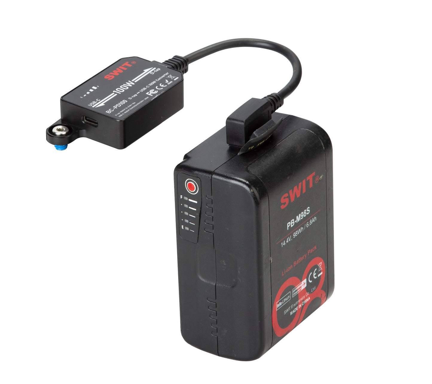 SWIT BC-PD100 | D-tap to USB-C 100W Bi-directional Converter Adaptor with screw bolt