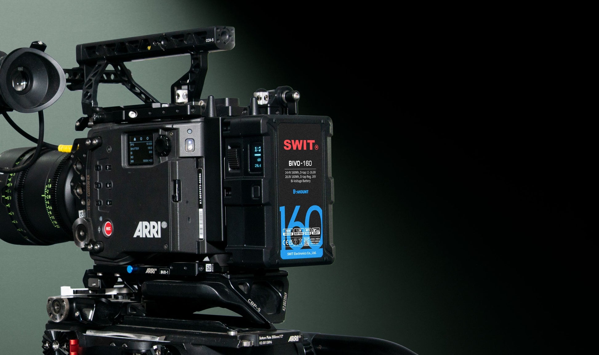 SWIT BIVO-160 | 160Wh 14V/28V 200W High Load B-Mount Battery with OLED and powerful 2xD-taps