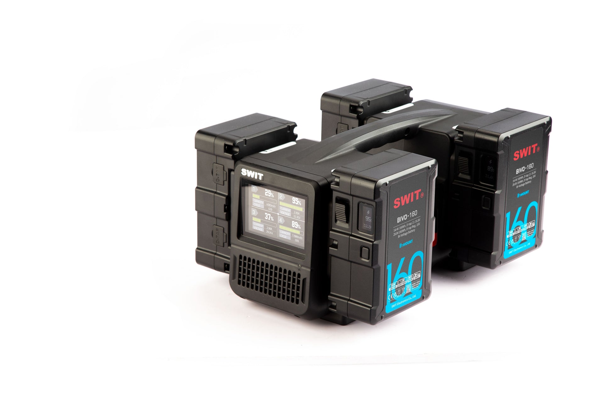 SWIT BIVO-160 | 160Wh 14V/28V 200W High Load B-Mount Battery with OLED and powerful 2xD-taps