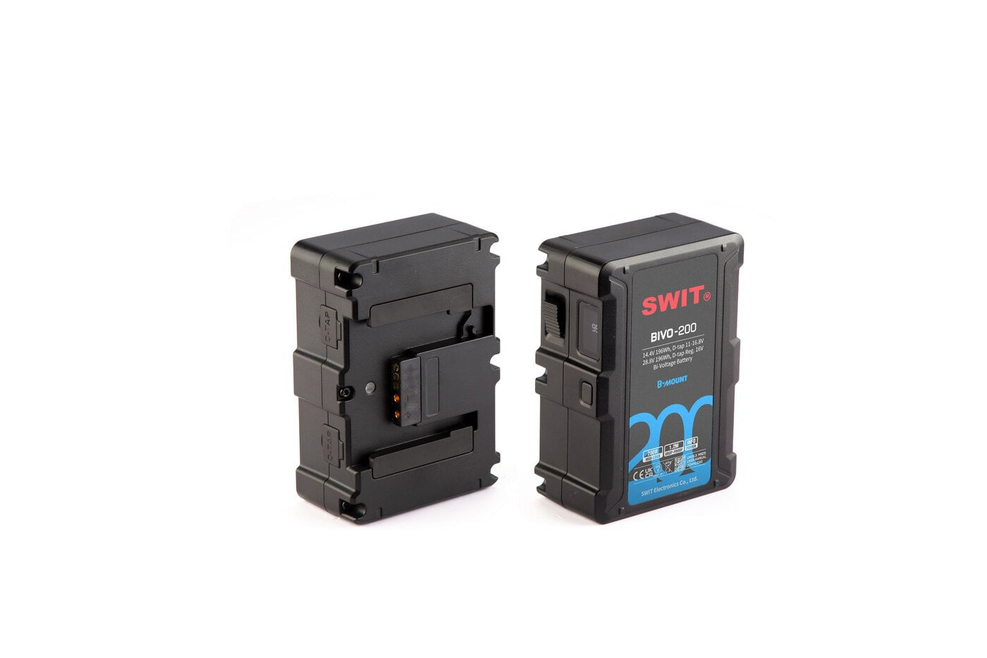 SWIT BIVO-200 | 200Wh 14V/28V 200W High Load B-Mount Battery with OLED and powerful 2xD-taps