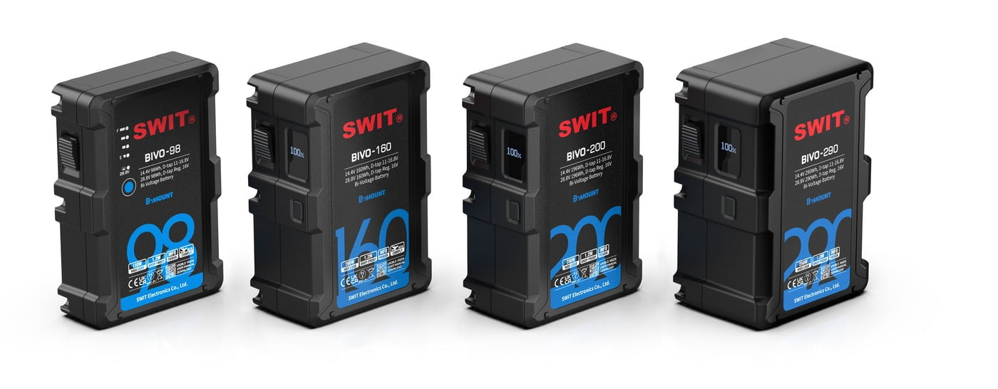 SWIT BIVO-200 | 200Wh 14V/28V 200W High Load B-Mount Battery with OLED and powerful 2xD-taps