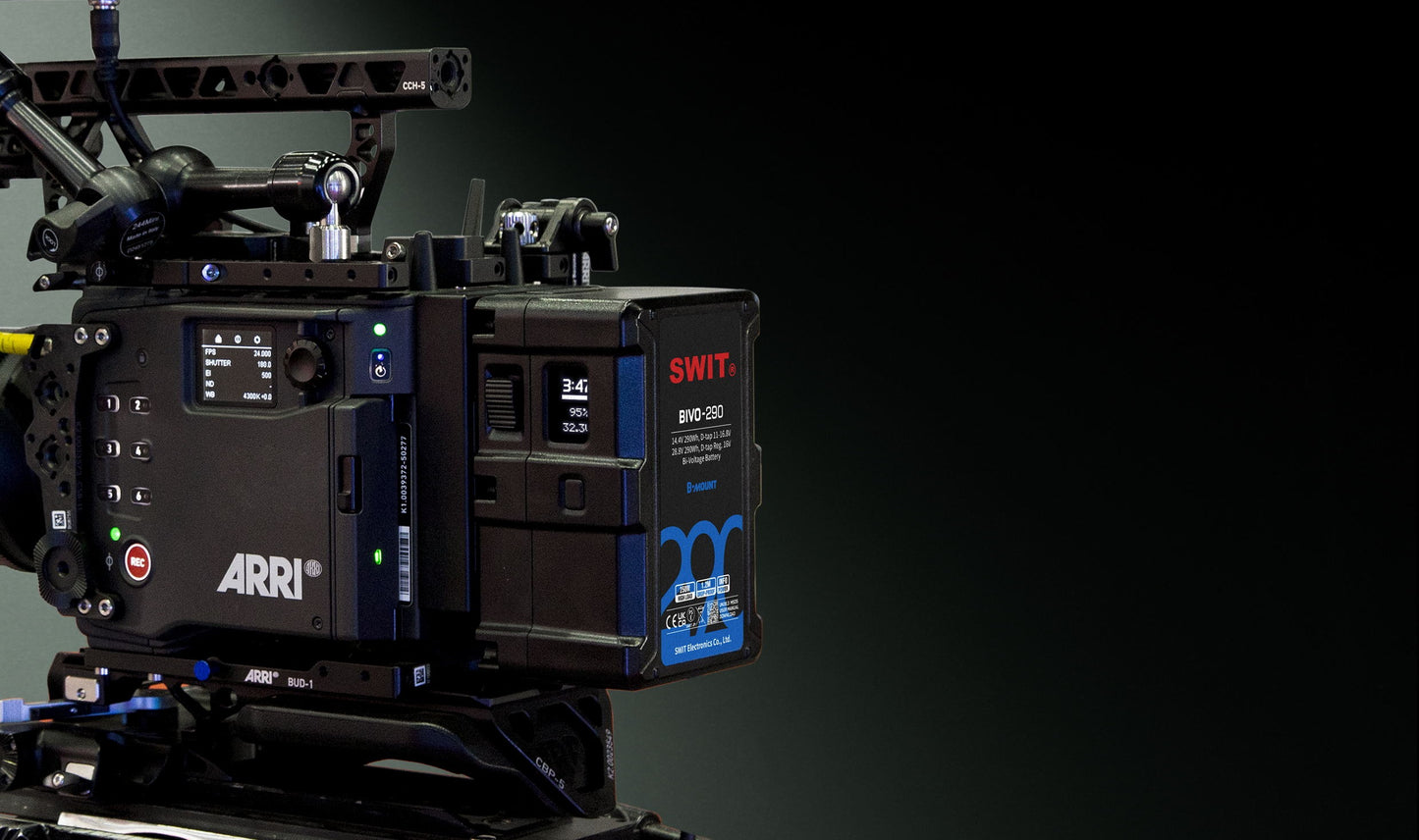 SWIT BIVO-290 | 290Wh 14V/28V 250W High Load B-Mount Battery with OLED and powerful 2xD-taps