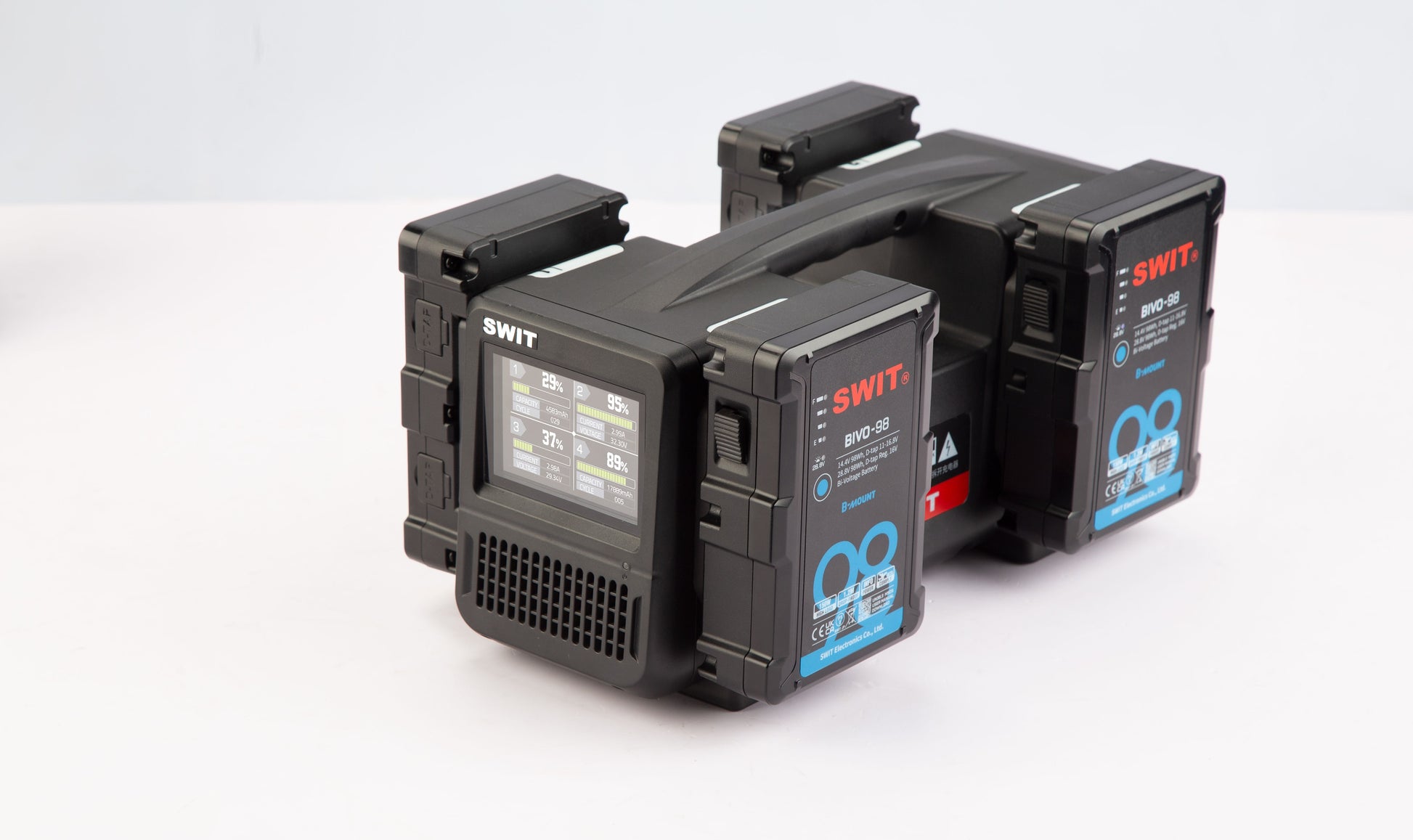 SWIT BIVO-98 | 98Wh 14V/28V 150W High Load B-Mount Battery with powerful 2xD-taps