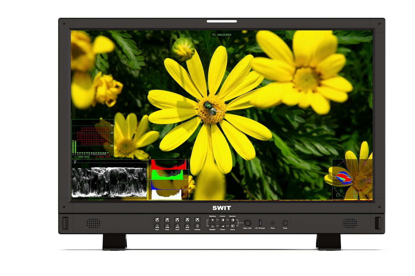 SWIT BM-U275HDR-8K | 27" 8K High-Bright 4x12GSDI HDR Zero-Delay UHD Monitor with AI-Calibration