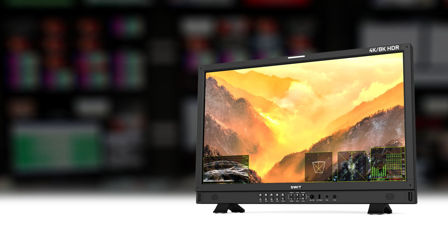 SWIT BM-U325HDR | 31.5" QLED 8K High-Bright 4x12GSDI HDR Zero-Delay DCI-4K Monitor with AI-Calibration. ---~3 months LeadTime if no stock