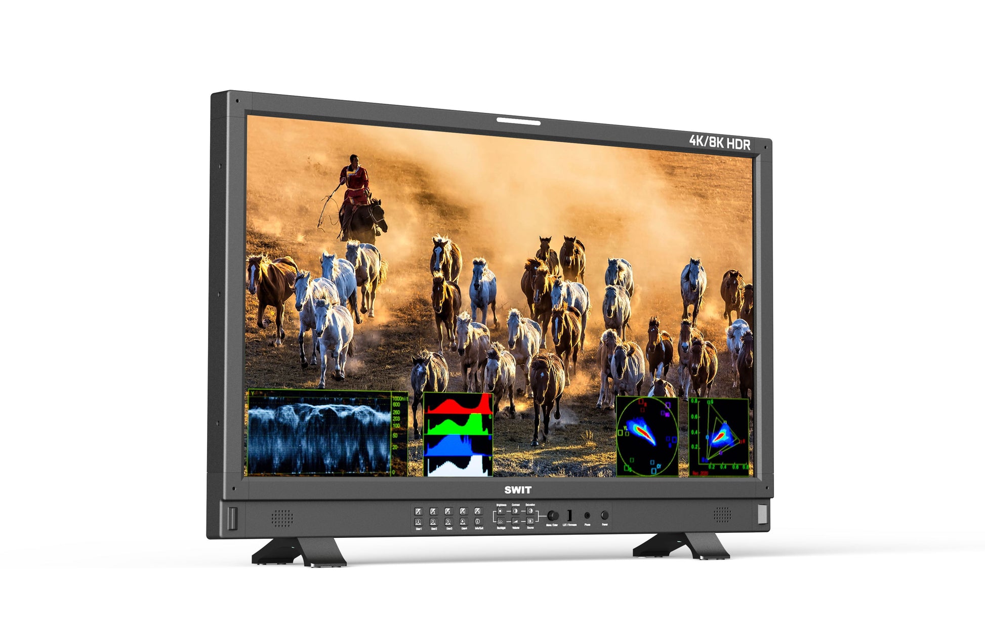 SWIT BM-U325HDR | 31.5" QLED 8K High-Bright 4x12GSDI HDR Zero-Delay DCI-4K Monitor with AI-Calibration. ---~3 months LeadTime if no stock