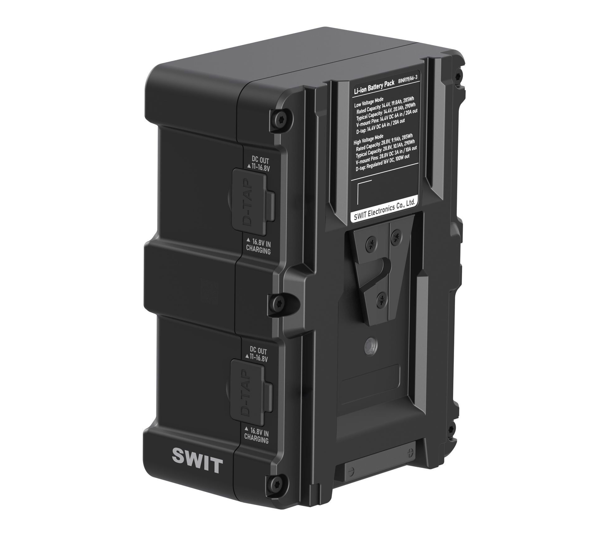 SWIT CIMO-D290S | 290Wh 28V/14V Smart Battery, V-mount, also ideal for long term use or high power draw lights