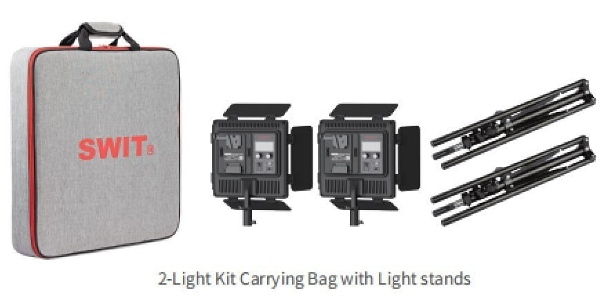 SWIT CL-40D 2KIT | 2xCL-40D KIT, with 2x 40W High-Bright Ultra-Portable Easy-Setup Fanless Bi-color Panel Lights and Tripods