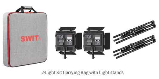 SWIT CL-40D 2KIT | 2xCL-40D KIT, with 2x 40W High-Bright Ultra-Portable Easy-Setup Fanless Bi-color Panel Lights and Tripods