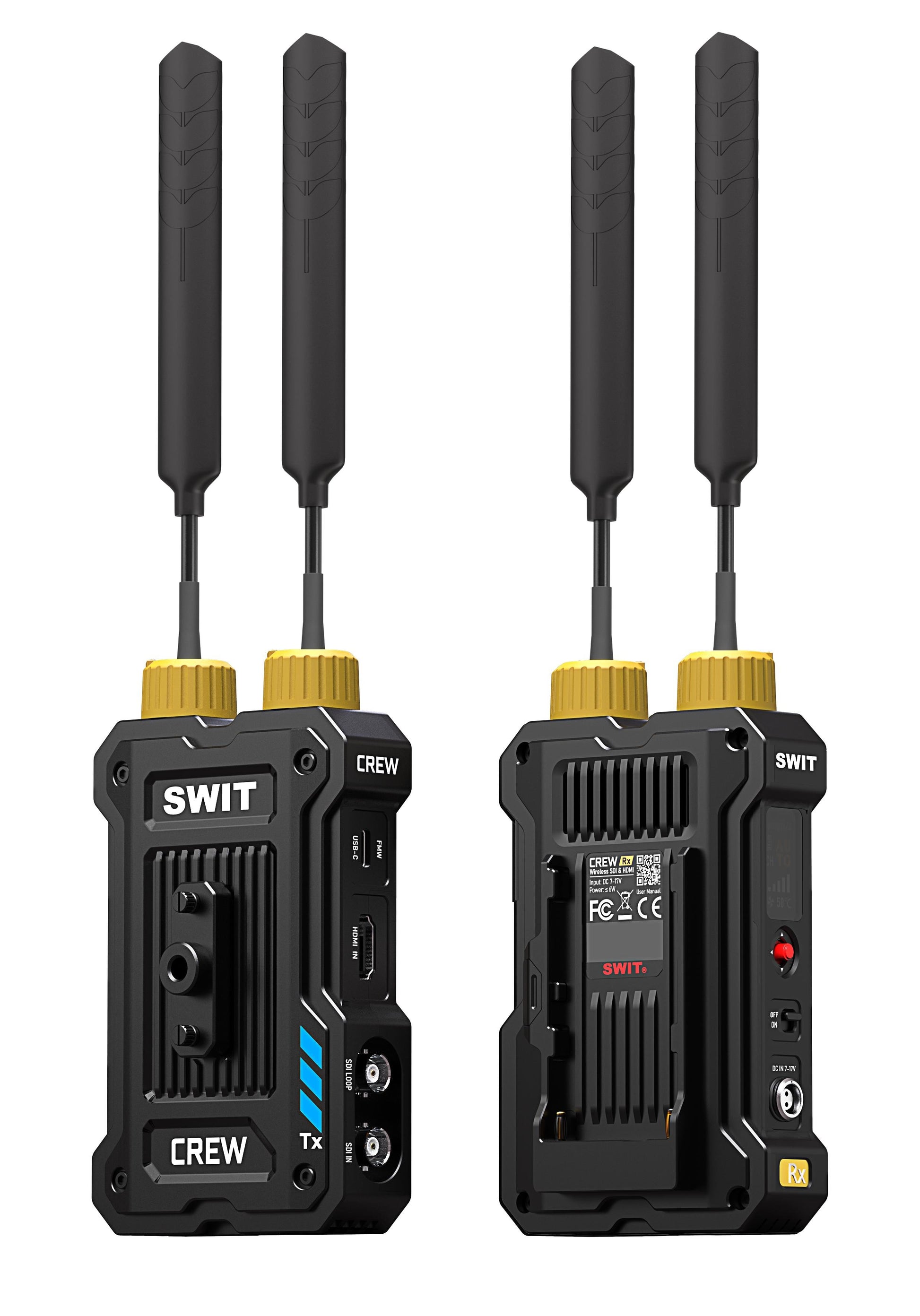 SWIT CREW | 4000feet(1200m) 3rd Gen. professional Wireless FHD Video Transmission with NP-F plate, Super Multicast, Super Anti-interference, No-delay