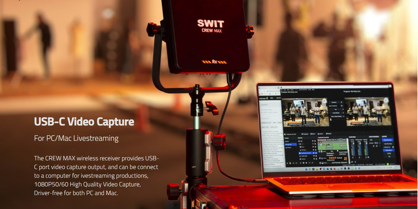 SWIT CREW MAX Rx | 10000feet(3000m) 3rd Gen. professional Wireless FHD Video Receiver, Super Anti-interference, No-delay
