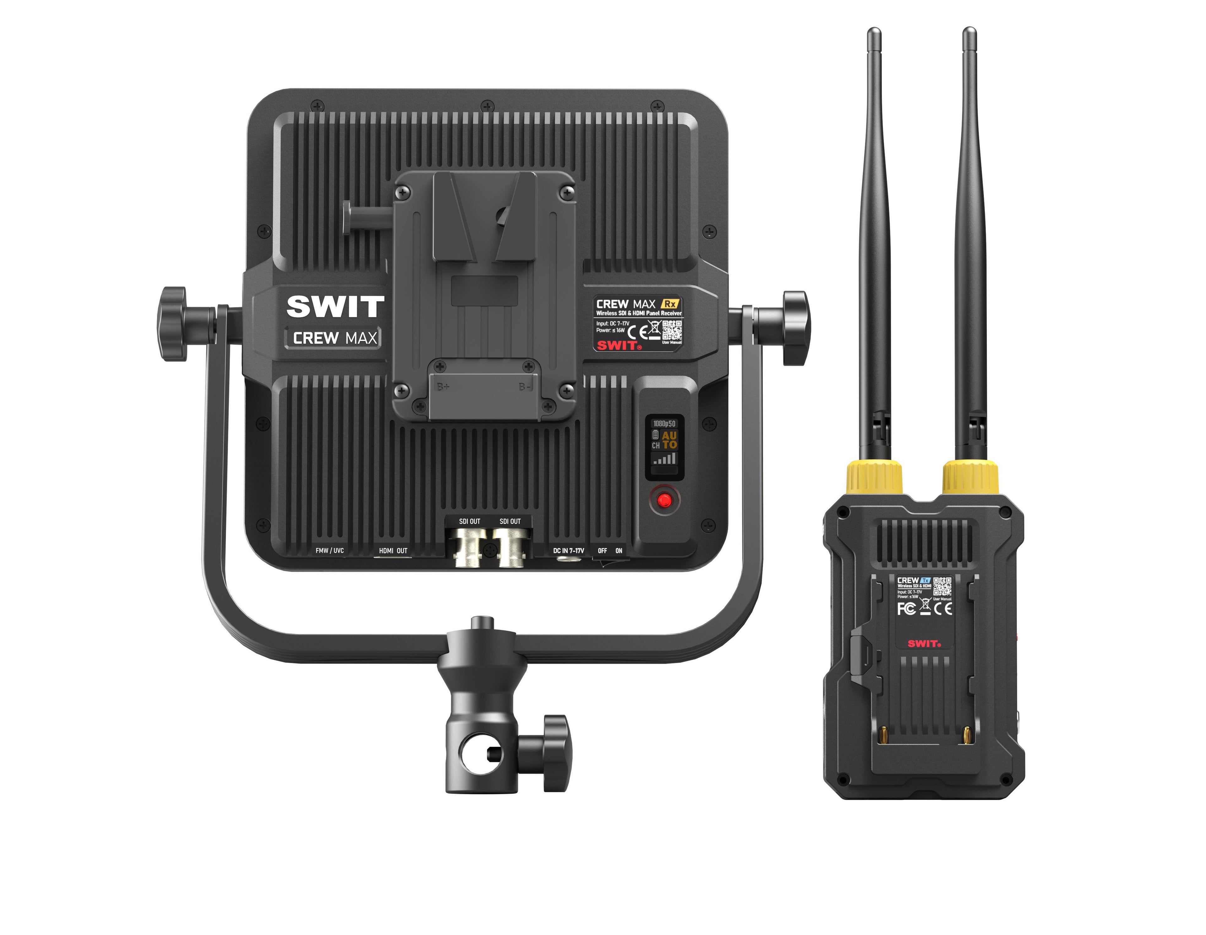 SWIT CREW MAX | 10000feet(3000m) 3rd Gen. professional Wireless FHD Video Transmission with Tx NP-F plate, Super Multicast, Super Anti-interference, No-delay