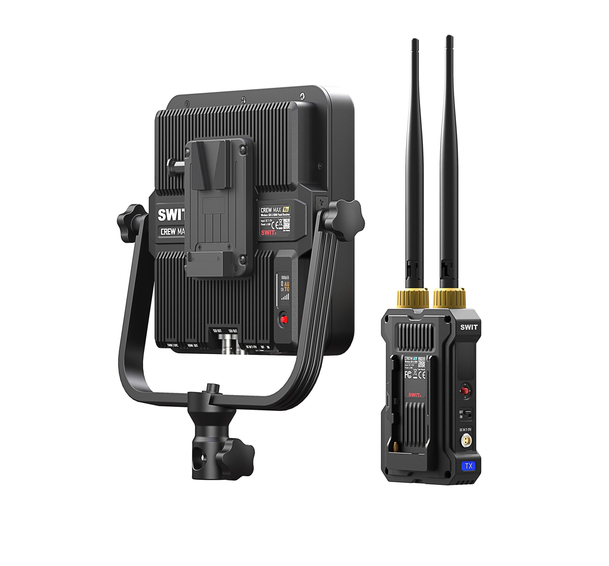 SWIT CREW MAX | 10000feet(3000m) 3rd Gen. professional Wireless FHD Video Transmission with Tx NP-F plate, Super Multicast, Super Anti-interference, No-delay