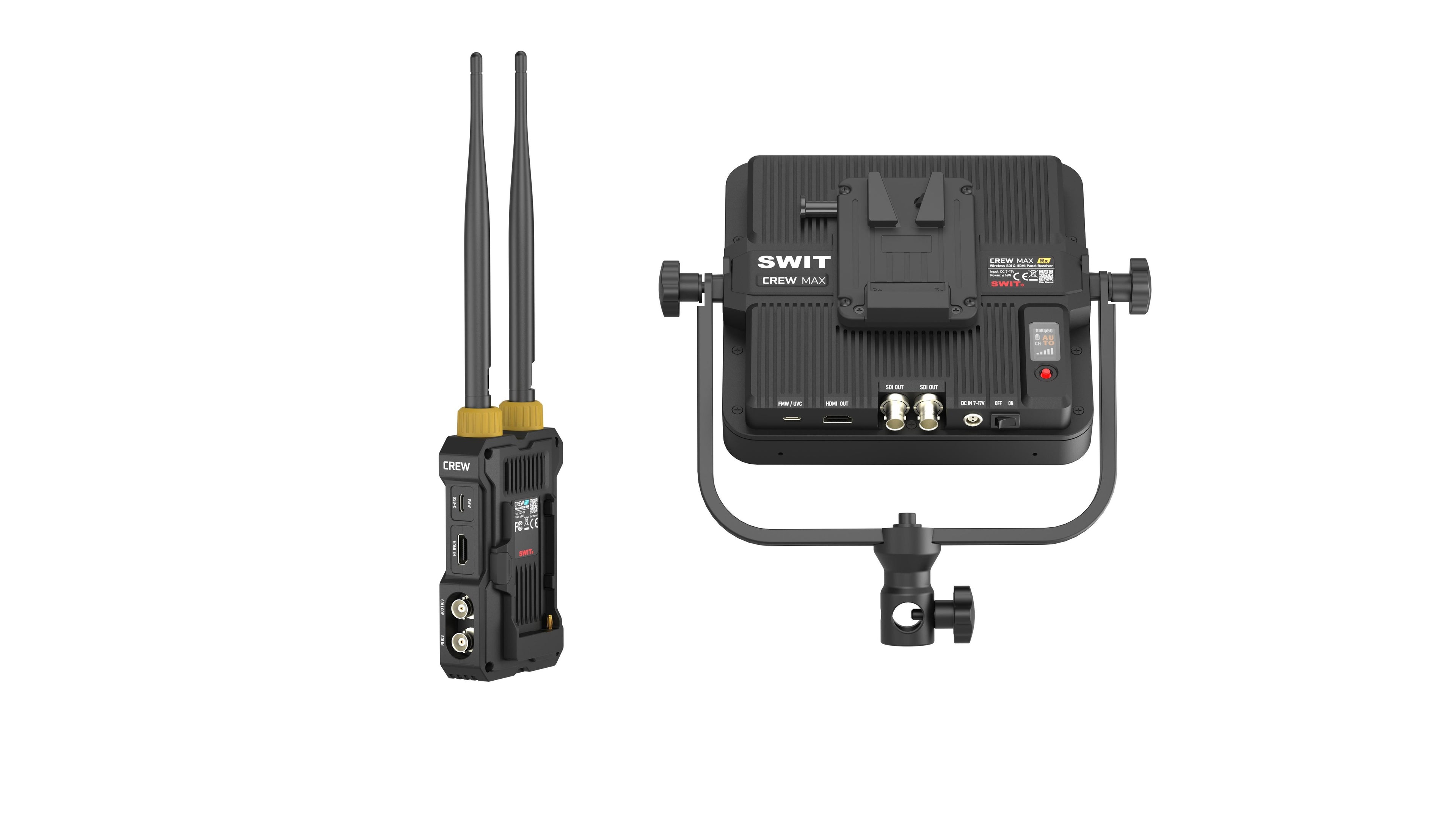 SWIT CREW MAX | 10000feet(3000m) 3rd Gen. professional Wireless FHD Video Transmission with Tx NP-F plate, Super Multicast, Super Anti-interference, No-delay