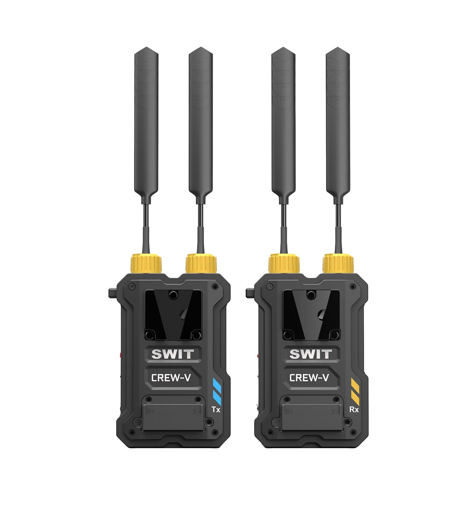 SWIT CREW-V | 4000feet(1200m) 3rd Gen. professional Wireless FHD Video Transmission with dual V-mounts, Super Multicast, Super Anti-interference, No-delay
