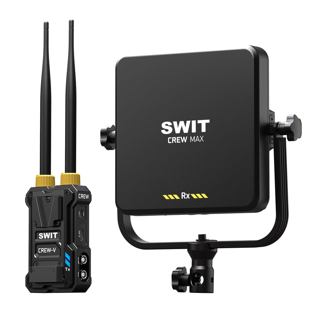 SWIT CREW-V MAX | 10000feet(3000m) 3rd Gen. professional Wireless FHD Video Transmission with Tx V-mount, Super Multicast, Super Anti-interference, No-delay