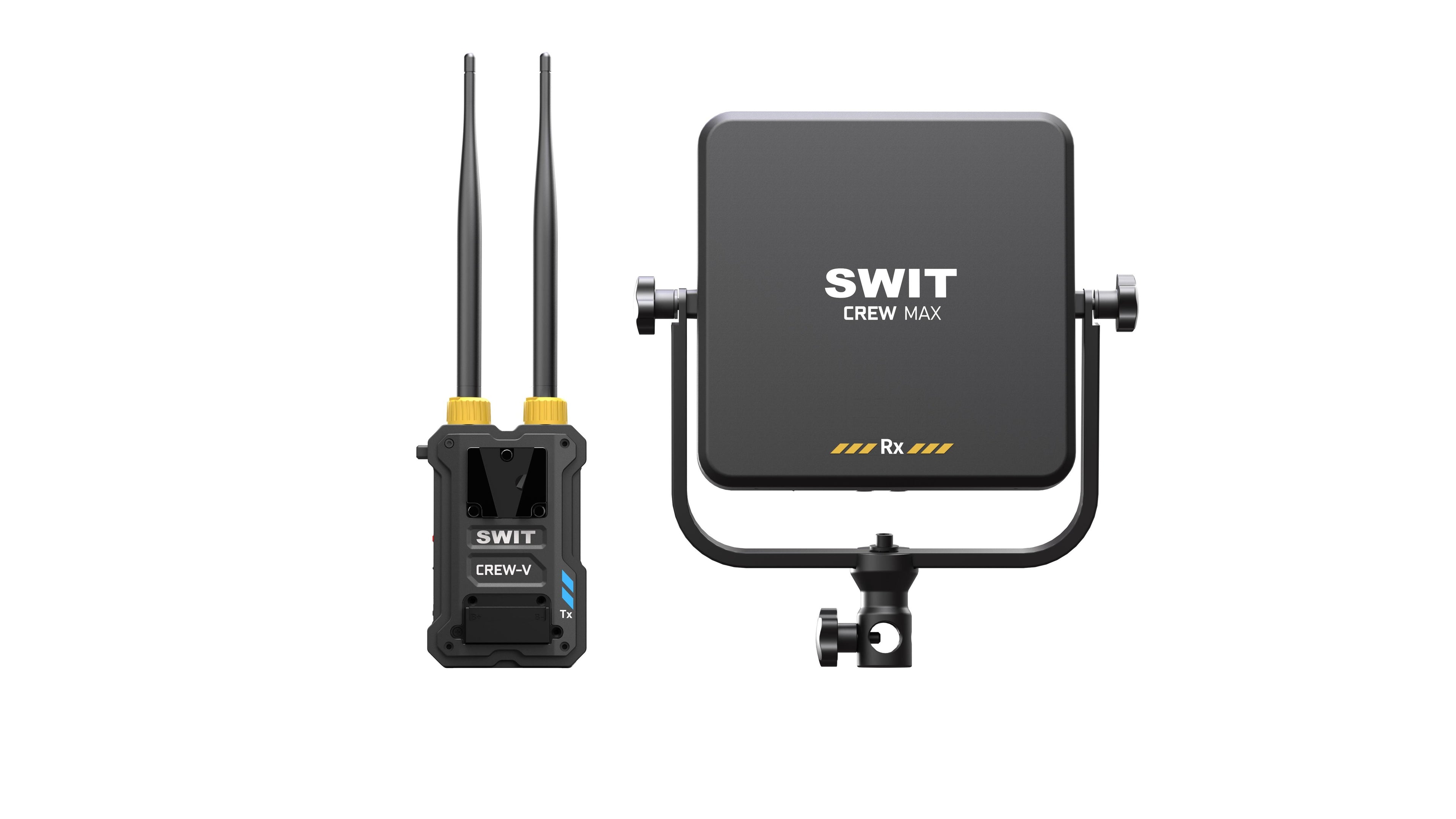 SWIT CREW-V MAX | 10000feet(3000m) 3rd Gen. professional Wireless FHD Video Transmission with Tx V-mount, Super Multicast, Super Anti-interference, No-delay