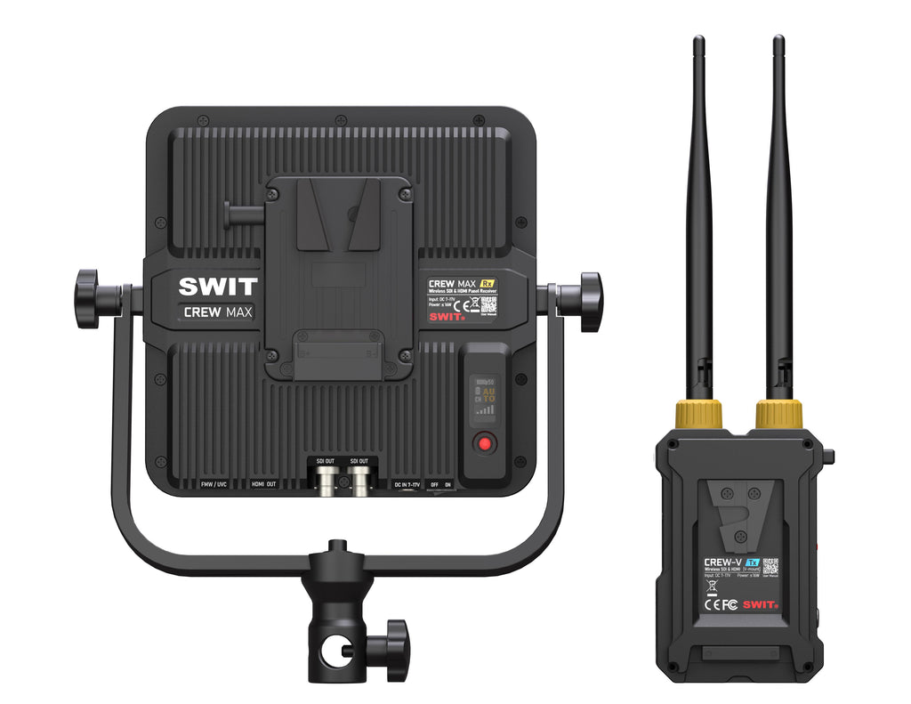 SWIT CREW-V MAX | 10000feet(3000m) 3rd Gen. professional Wireless FHD Video Transmission with Tx V-mount, Super Multicast, Super Anti-interference, No-delay