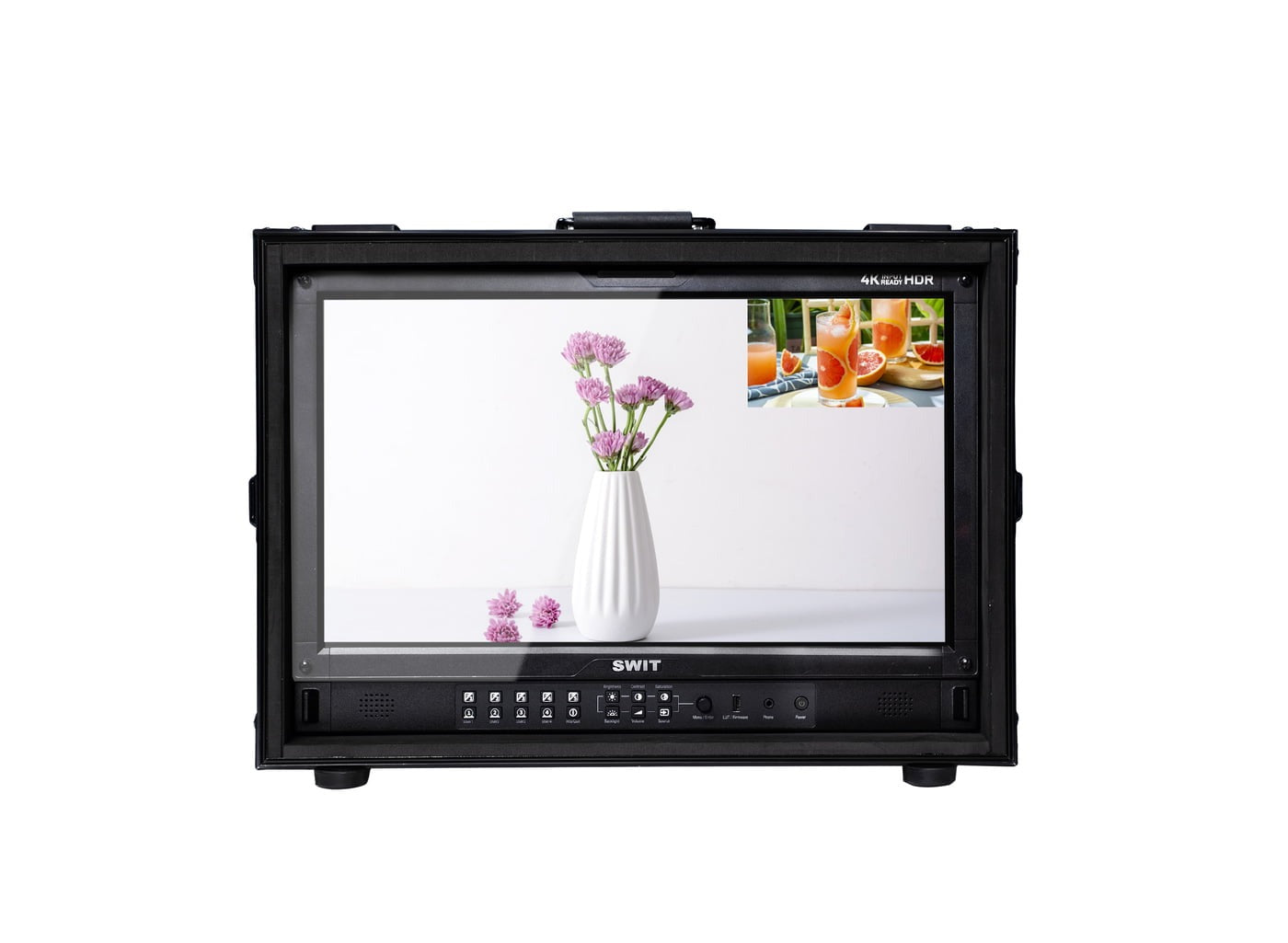 SWIT FM-215HDR | 21.5" professional High-bright FHD Field Monitor with flight case and VESA-tripod adaptor and 12G-SDI 4K QD-LED HDR 100%DCI-P3 Zero-Delay AI-Calibration